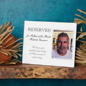 Father of Bride Reserved Photo Memorial Wedding Fotoplatte (Seite)