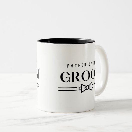 Father of Groom Zweifarbige Tasse (VorderseiteRechts)