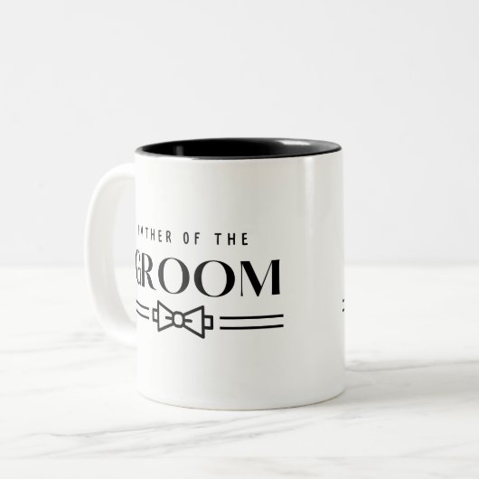 Father of Groom Zweifarbige Tasse (Vorderseite Links)