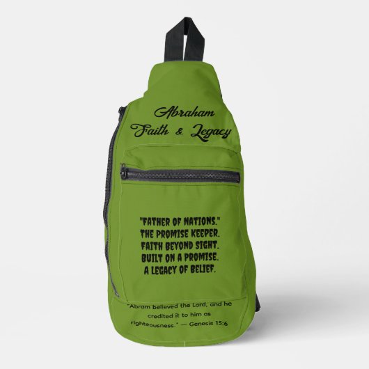 "Father of Nations" Biblical Faith Sling Bag (Vorderseite)