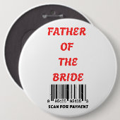 Father of the Bride Button (Vorne & Hinten)