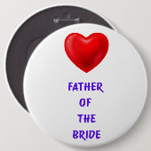 Father of the Bride Button (Vorne & Hinten)