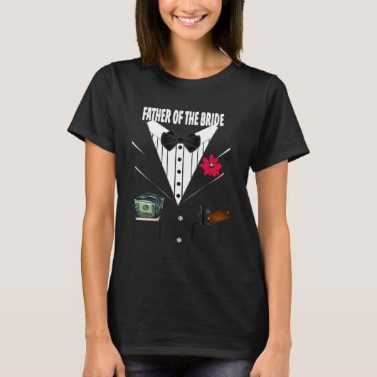 Father of the Bride Tuxedo Wedding Sample Group T-Shirt (Vorderseite)