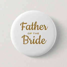 Father of the Bride Wedding Custom Button