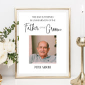 Father of the Groom Reserved Seat Wedding Memorial Poster