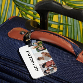 Father Photo Collage Custom Giant Gepäckanhänger