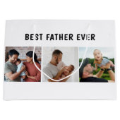 Father Photo Collage Custom Giant Große Geschenktüte (Vorderseite)