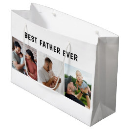 Father Photo Collage Custom Giant Große Geschenktüte