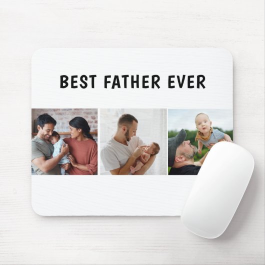 Father Photo Collage Custom Giant Mousepad (Mit Mouse)