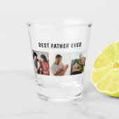 Father Photo Collage Custom Giant Schnapsglas (Vorderseite)