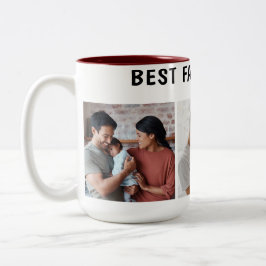 Father Photo Collage Custom Giant Zweifarbige Tasse