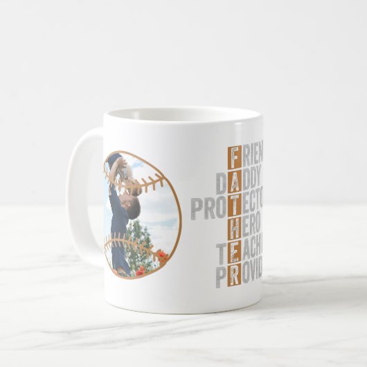 Father Protector Hero Teacher Provider Kaffeetasse (Vorderseite Links)