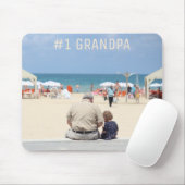 Father’s Day #1 Grandpa Custom Foto Mousepad (Mit Mouse)