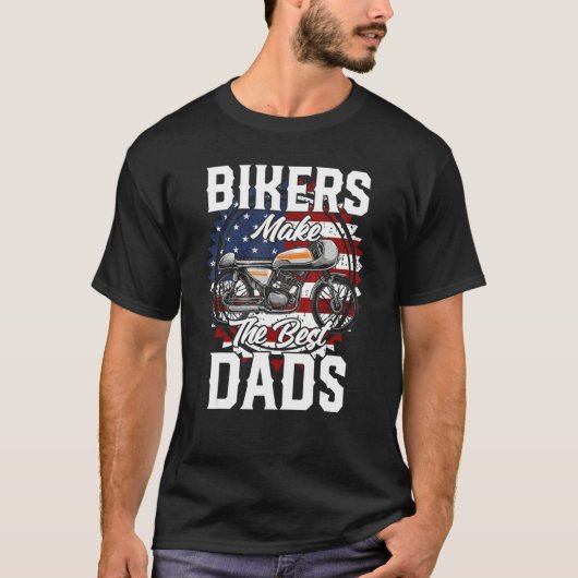 Father s Day Biker Old School Cafe Racing Motorcyc T-Shirt (Vorderseite)