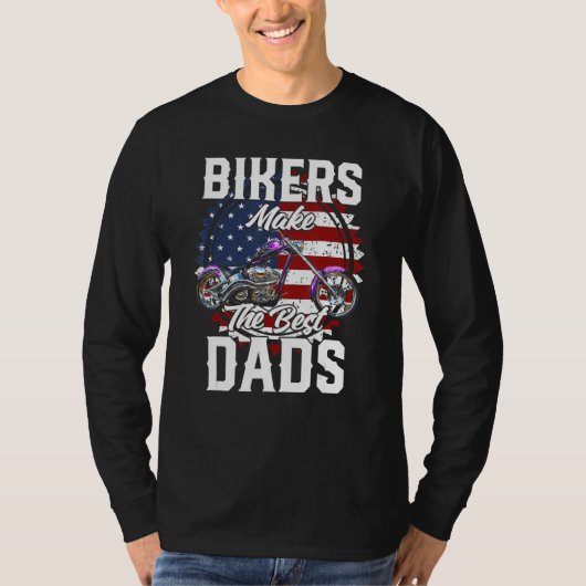 Father s Day Biker Purple Chopper Motorcycle T-Shirt (Vorderseite)
