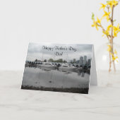 Father’s Day Boating Scene Karte (Gelbe Blume)