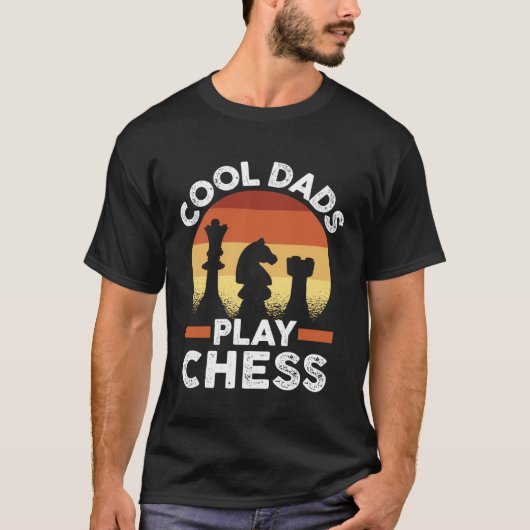 Father s Day Chess Player Retro Cool Dads Play Che T-Shirt (Vorderseite)