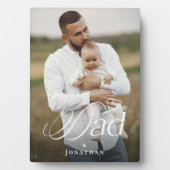 Father’s Day Dad & Baby Personalized Photo Gift Fotoplatte (Vorderseite)