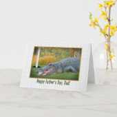 Father’s Day, Dad, Golf, Alligator Karte (Gelbe Blume)
