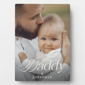 Father’s Day Daddy & Baby Personalized Photo Gift Fotoplatte (Vorderseite)