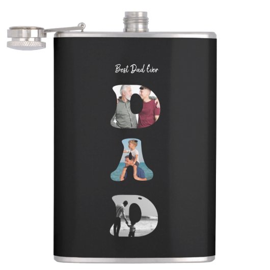 Father’s Day Gift for Dad \ Best Dad Ever Flachmann (Geöffnet)