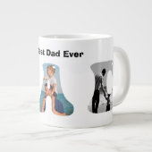 Father’s Day Gift for Dad \ Best Dad Ever Jumbo-Tasse (Vorderseite Rechts)