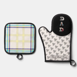 Father’s Day Gift for Dad \ Best Dad Ever Ofenhandschuh & Topflappen-Set