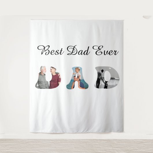 Father’s Day Gift for Dad \ Best Dad Ever Wandteppich (Vorderseite)