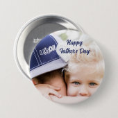 Father’s Day Gift for Dad | Custom Photo & Name Button (Vorne & Hinten)