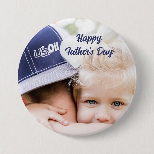 Father’s Day Gift for Dad | Custom Photo & Name Button (Vorderseite)
