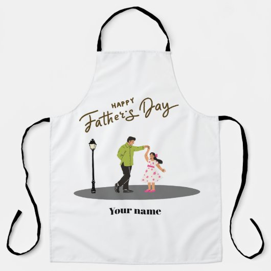 Father’s Day Gift for Dad | Custom Photo & Name Schürze (Vorderseite)