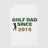 Father’s Day Golf Dad Since Year Design Golfhandtuch (Vorderseite)