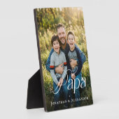 Father’s Day Papa & kids Personalized Photo Gift Fotoplatte (Seite)