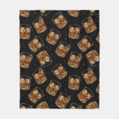Father’s Day Whiskey Lover Throw Blanket for Dad Fleecedecke (Vorderseite)