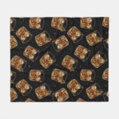 Father’s Day Whiskey Lover Throw Blanket for Dad Fleecedecke (Vorderseite (Horizontal))