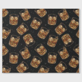 Father’s Day Whiskey Lover Wrapping Paper for Dad Geschenkpapier (Flach)
