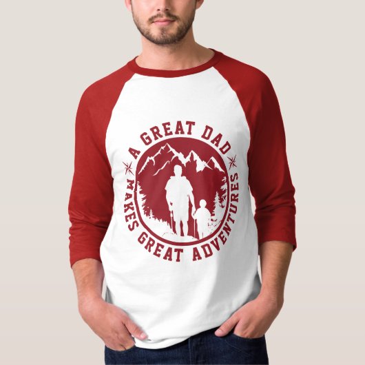 Father & Son Adventure | Vatertag | Rot T-Shirt (Vorderseite)