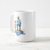 Father Son Fishing Erinnerungen | LIEBE VATER Kaffeetasse (Vorderseite Links)