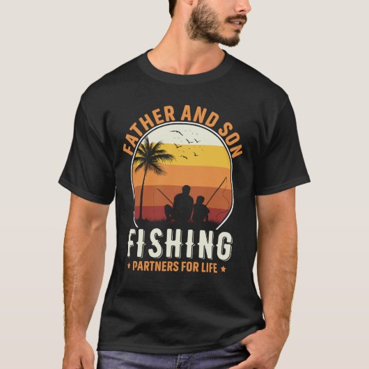 Father Son Fishing Partners Fisherman Fisher T-Shirt (Vorderseite)