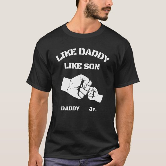 Father Son Fist Bump Matching Father s Day Daddy D T-Shirt (Vorderseite)