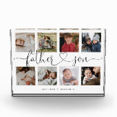 Father Son Heart Script | Foto Grid Collage (Vorderseite)
