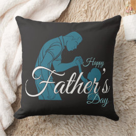 Father Son Strength Handshake Illustration Kissen