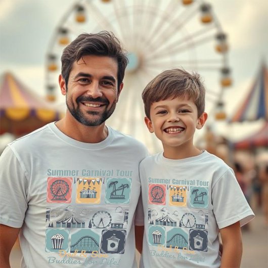 Father & Son Summer Karneval Vintag T-Shirt