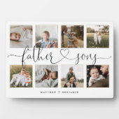 Father Sons Heart Script | Foto Grid Collage Fotoplatte (Vorderseite)