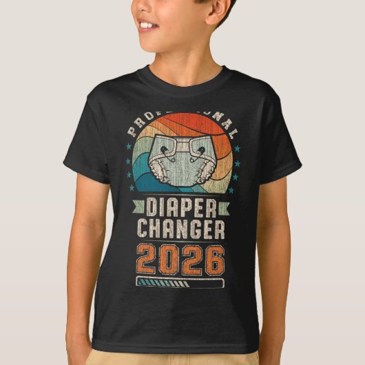 Father To Be Future Daddy, Expecting Dad 2026 Diap T-Shirt (Vorderseite)
