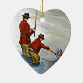 Father und sein Fishing Trip Keramik Ornament (Rechts)