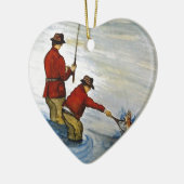 Father und sein Fishing Trip Keramik Ornament (Links)