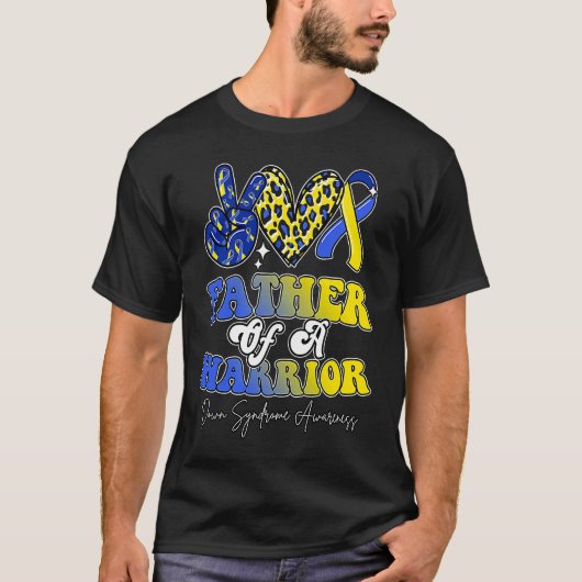 Father Warrior Down Syndrome Awareness Family T-Shirt (Vorderseite)
