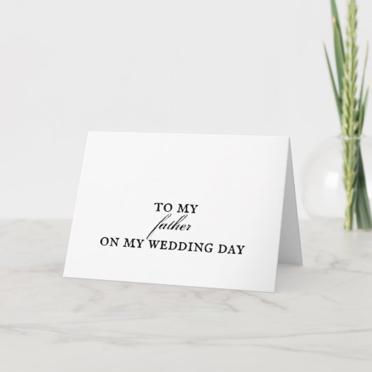 Father Wedding Thank You Card Karte (Vorderseite)