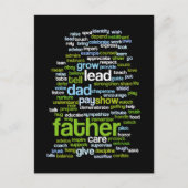 Father Word Cloud Postkarte (Vorderseite)